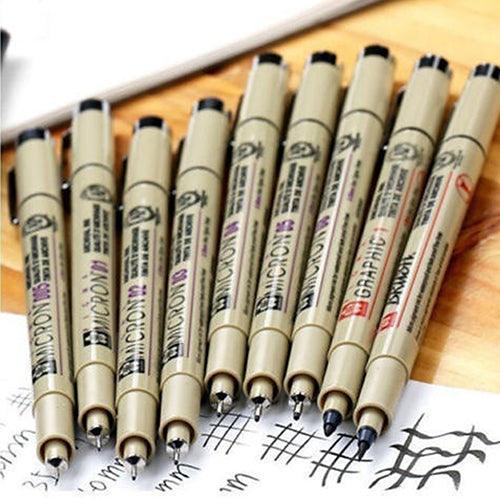 Lisslune | Micron Fine Liner and Brush Pen Collection - 9 essential tools for artists and professionals