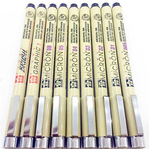 Lisslune | Micron Fine Liner and Brush Pen Collection - 9 essential tools for artists and professionals