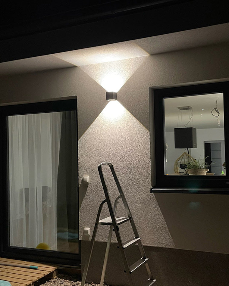 Lisslune | LED Outdoor Up Down Wall Light | Waterproof Metal Fixture for Patio. Garden & Entryway Illumination