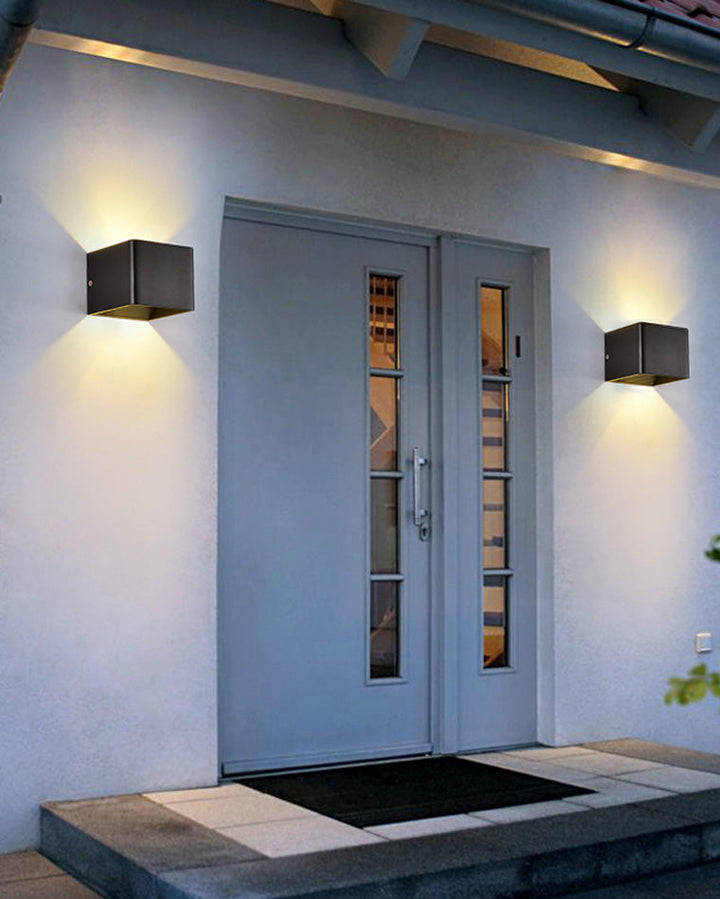 Lisslune | LED Outdoor Up Down Wall Light | Waterproof Metal Fixture for Patio. Garden & Entryway Illumination