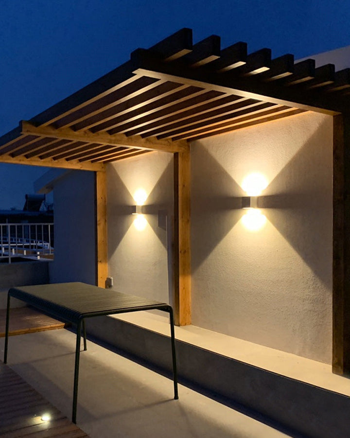Lisslune | LED Outdoor Up Down Wall Light | Waterproof Metal Fixture for Patio. Garden & Entryway Illumination