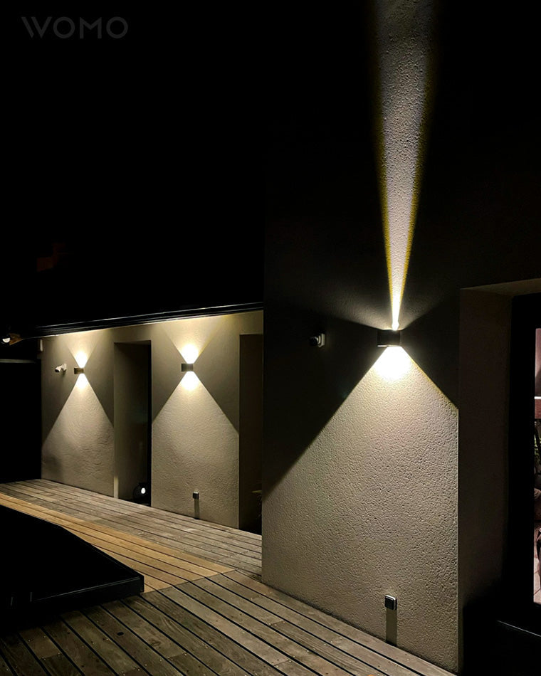 Lisslune | LED Outdoor Up Down Wall Light | Waterproof Metal Fixture for Patio. Garden & Entryway Illumination