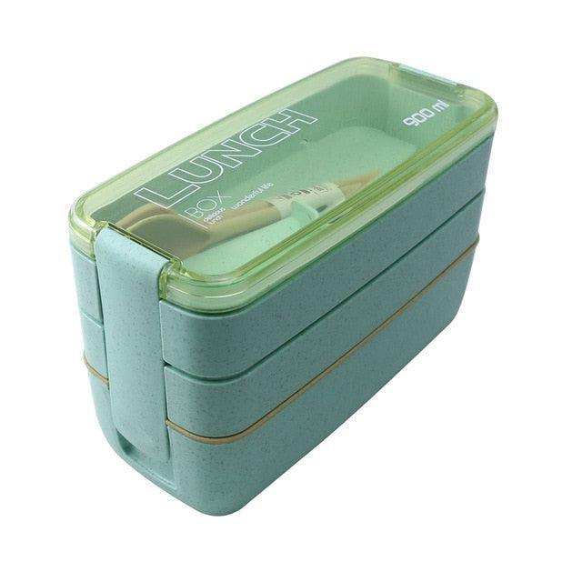 Lisslune | Eco-friendly 3-layer Bento box set with stylish tote bag