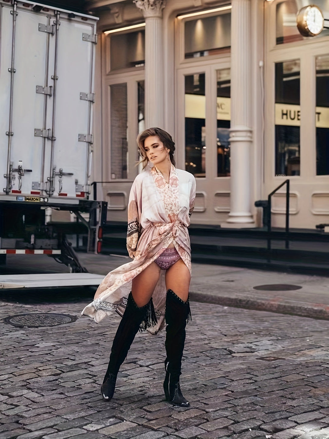 Lisslune | Bedruckter, Vom Kimono Inspirierter, Stylischer Strandüberwurf