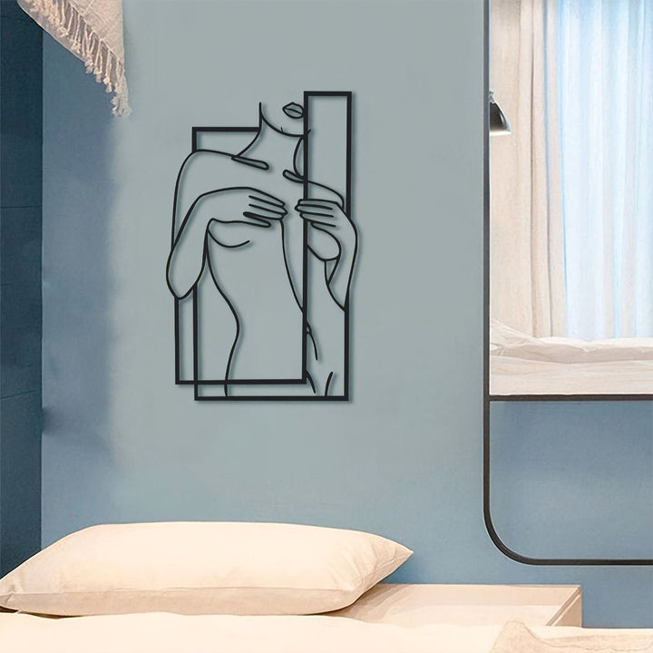 Lisslune | LineaArt Metal Wall Decoration - Modern Minimalist Wall Art for Bedroom