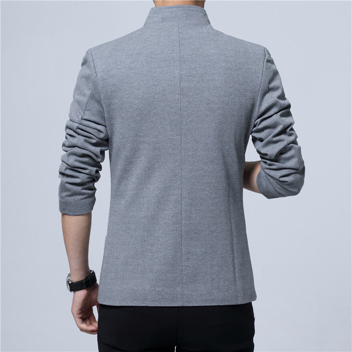 Men's fashion blazer jacket with standing collar and slim fit Lisslune