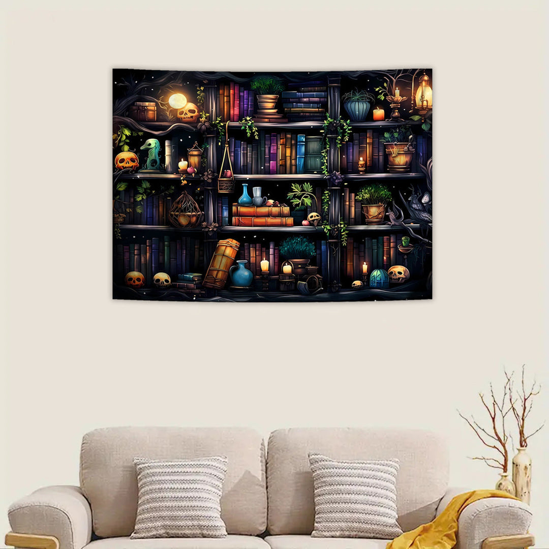 Lisslune | Skeleton Horror Halloween Tapestry