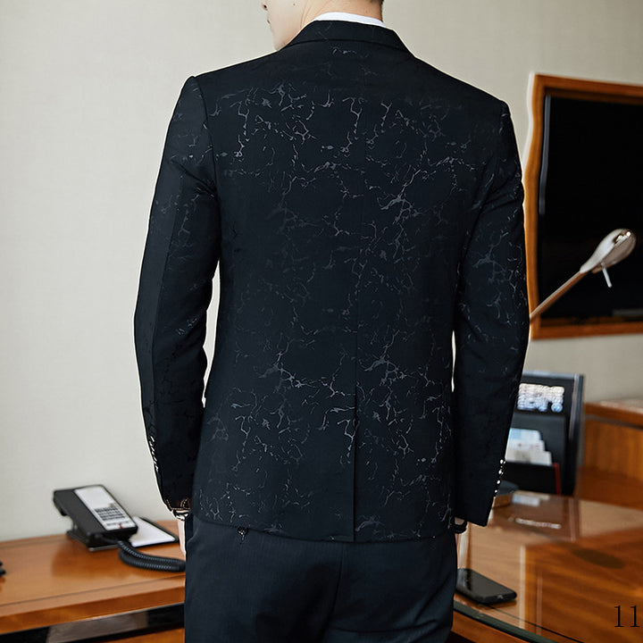 Men's stylish blazer jacket with marbled design Lisslune