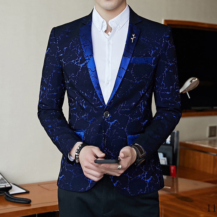 Men's stylish blazer jacket with marbled design Lisslune