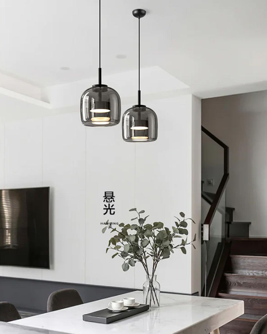 Lisslune | Valentino pendant light - Smoke - Set of 2