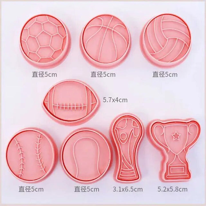Lisslune | 8 Pieces/Set DIY Cake Decoration Tools Christmas Cartoon Cookie Cutter Set Plastic Baking Molds Cookie Tools