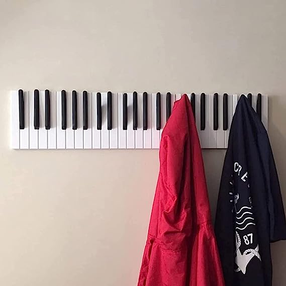 Lisslune | Wall coat rack – Creative piano design for music lovers & children's room