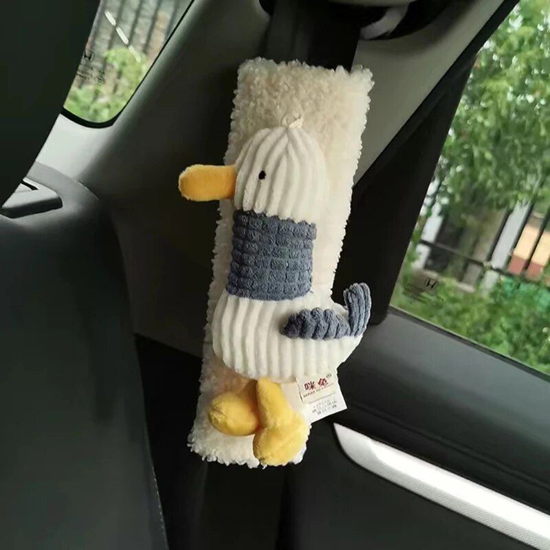Lisslune | Plush Rabbit Seat Belt Decoration with Shoulder Pad & Headrest Pillow