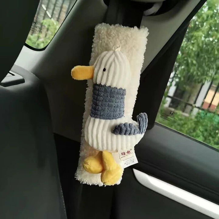 Lisslune | Plush Rabbit Seat Belt Decoration with Shoulder Pad & Headrest Pillow