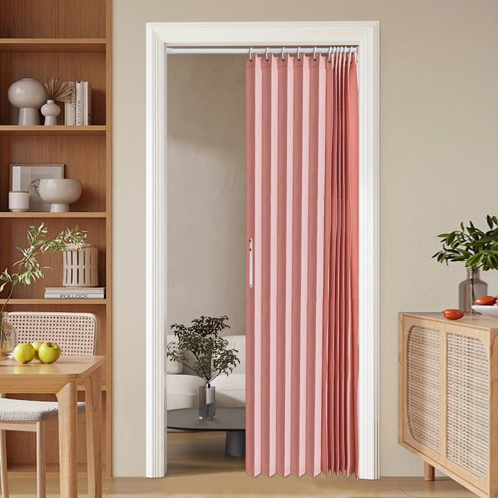 Lisslune | Colorful Magnetic Folding Door Curtain – Easy Setup, Space-Saving Divider for Home and Business – Vibrant Artistic Design, Machine Washable Polyester