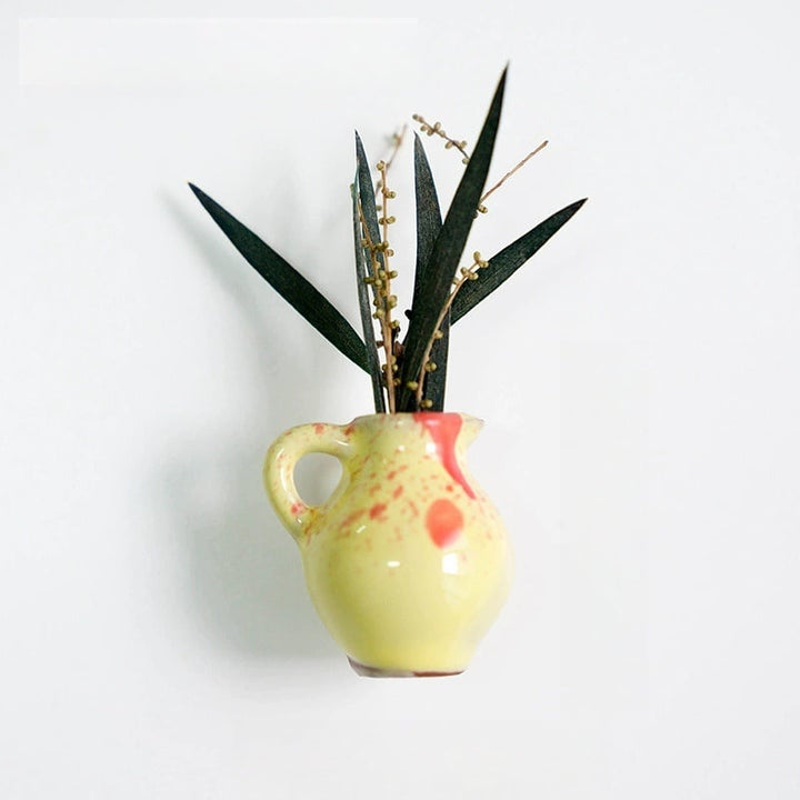 Lisslune | 3-piece set mini plant vases magnets for decorative and fresh accents