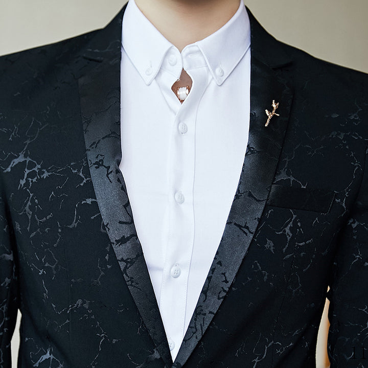 Men's stylish blazer jacket with marbled design Lisslune