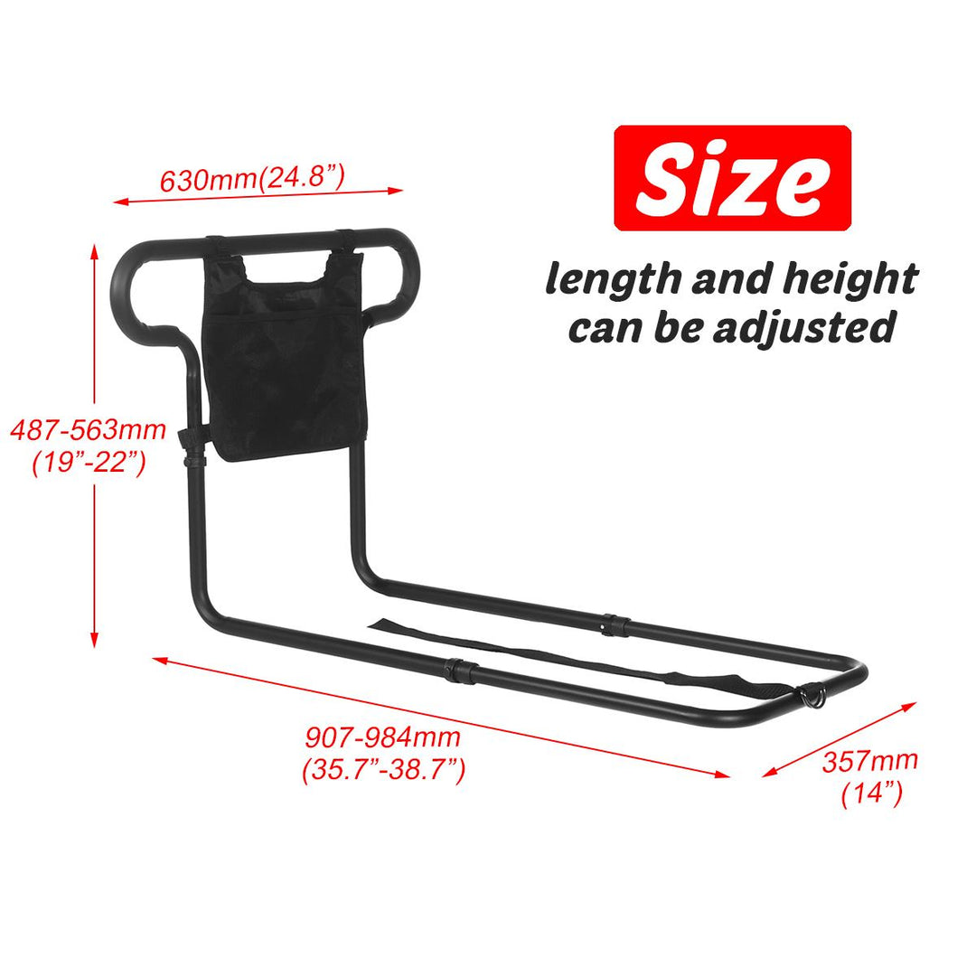 Lisslune | Universal Senior Bed Rail – Reliable Elderly Assist with Storage Pouch