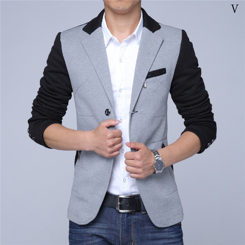 Men's elegant blazer jacket with contrasting sleeves Lisslune