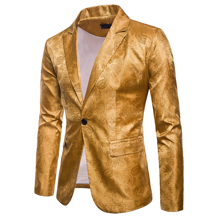 Men's elegant sequin blazer with floral patterns Lisslune