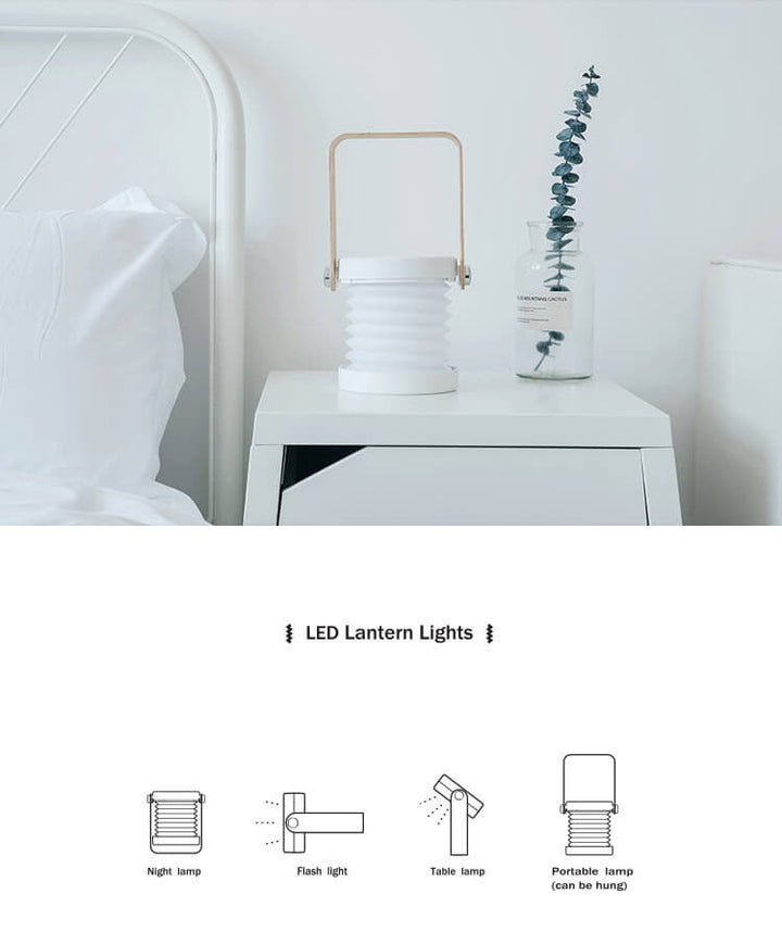 Lisslune | Lantern lamp night light creative foldable portable LED table lamp