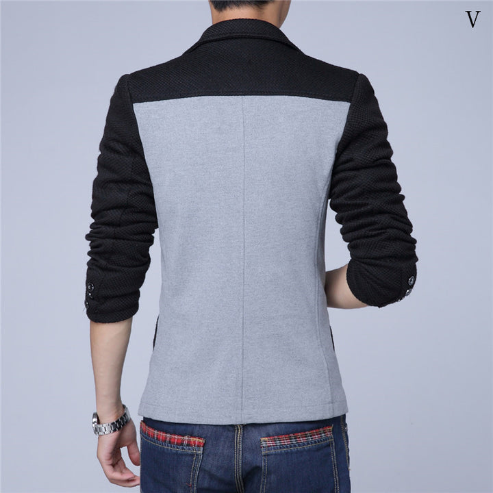 Men's elegant blazer jacket with contrasting sleeves Lisslune
