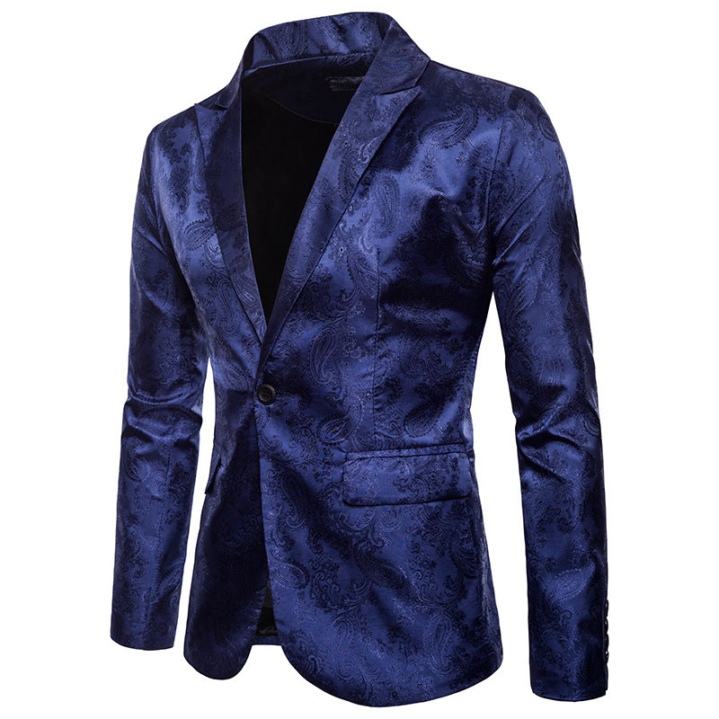 Men's elegant sequin blazer with floral patterns Lisslune