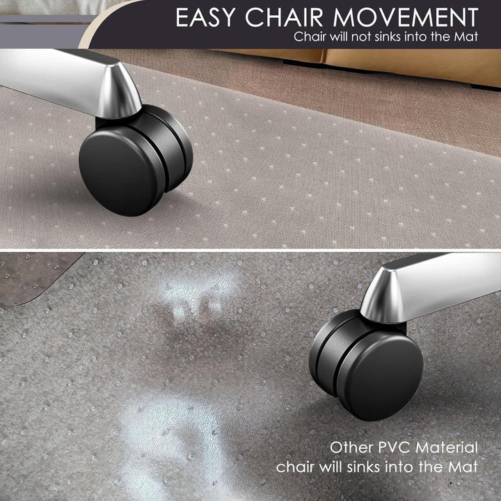 Lisslune | Clear PVC Office Chair Mat for Low-Pile Carpet Floors – 120×90 cm Protector – Myrida