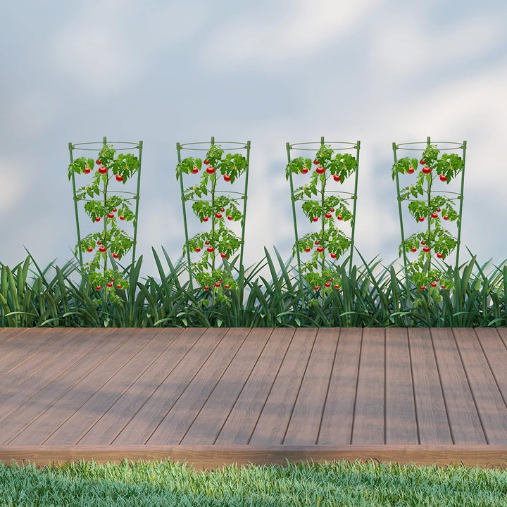 Lisslune | Climbing frame for plants – Sturdy support ring frame for climbing plants