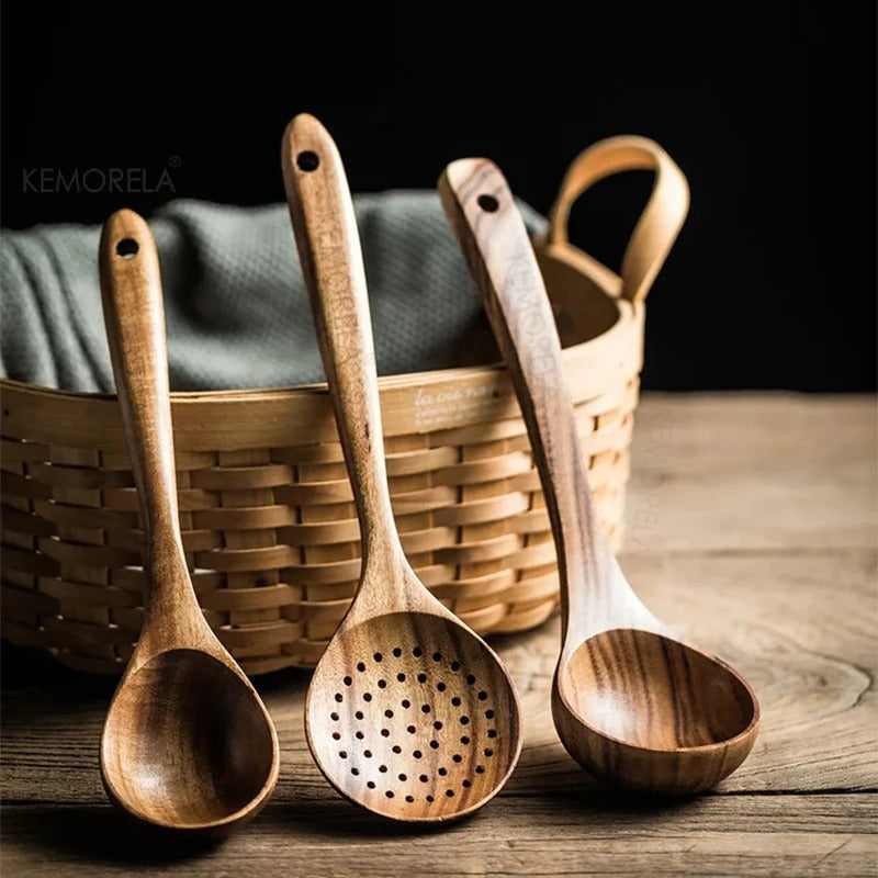 Lisslune | EcoWood – Premium Wood Kitchen Utensils Set