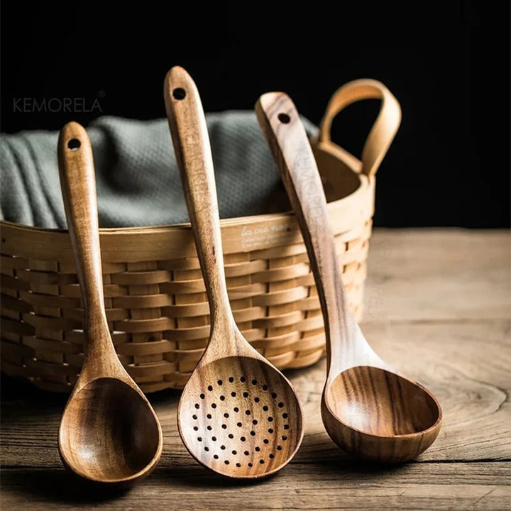 Lisslune | EcoWood – Premium Wood Kitchen Utensils Set