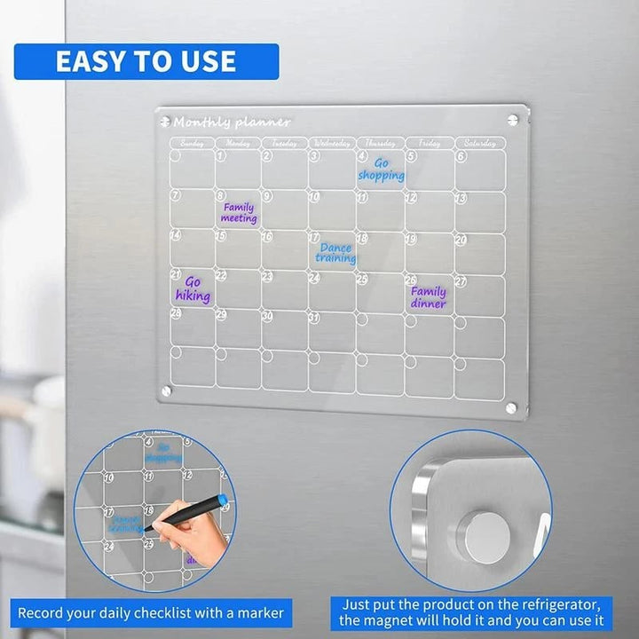 Lisslune | Magnetic Schedule Planner For Fridge[Permanently reusable]