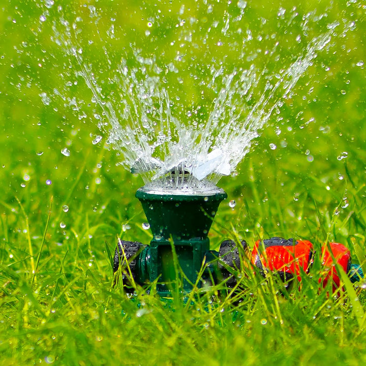Lisslune | 360-Degree Automatic Rotating Metal Lawn Sprinkler – Effective Garden Watering Spray Head