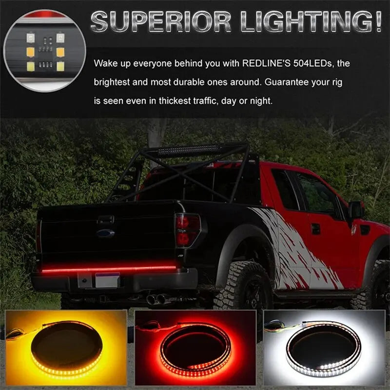 Lisslune | 12V 48/60 Inches LED Tailgate Light Strip for Trucks