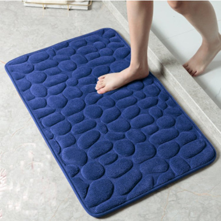 Lisslune | Cobblestone Embossed Bathroom Bath Mat