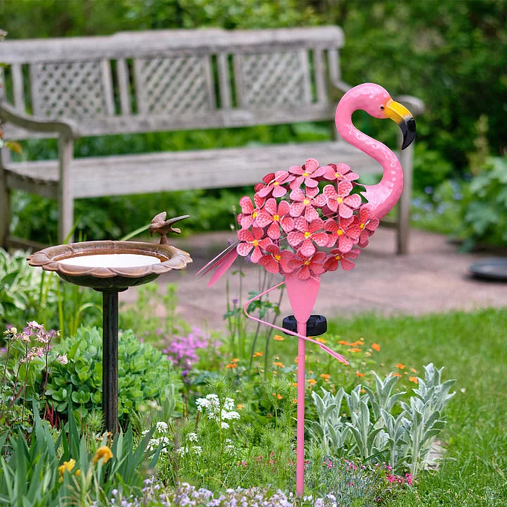Lisslune | Flamingo Solar Light Metal Art