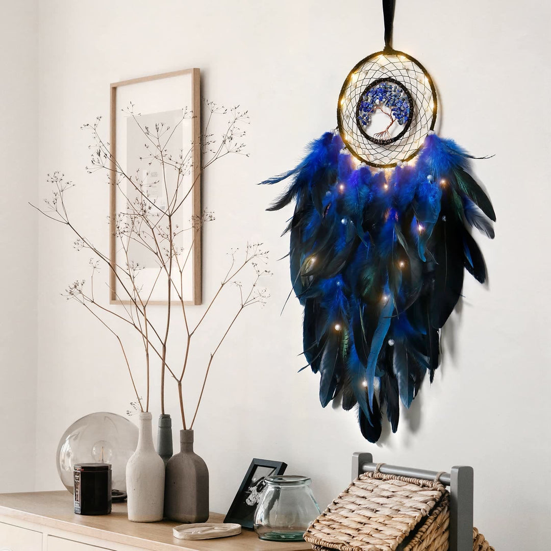 Lisslune | Frendorf Crystal Tree of Life Feather Glow Dreamcatcher