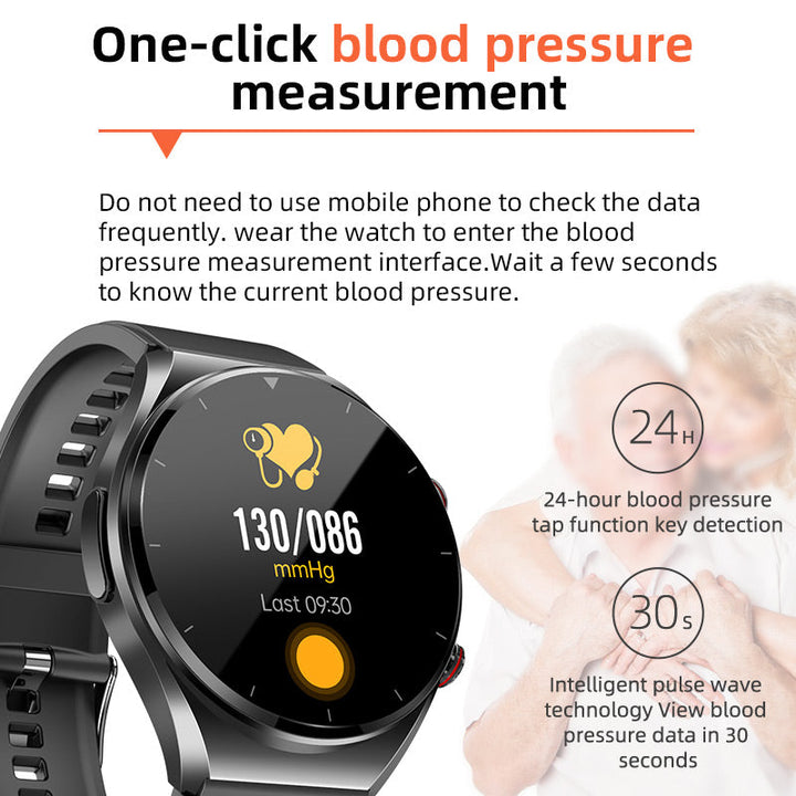 Lisslune | One-Click Blood Sugar|Blood Glucose Blood Pressure ECG|ECG HRV Heart Rate Monitor Health Smart Watch