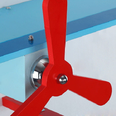Skørter | Children's Propeller Airplane Wall Light Metal Wall Lamp in Blue and Red for Hallway Corridor