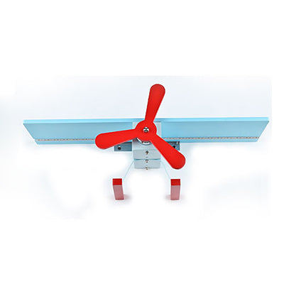 Skørter | Children's Propeller Airplane Wall Light Metal Wall Lamp in Blue and Red for Hallway Corridor