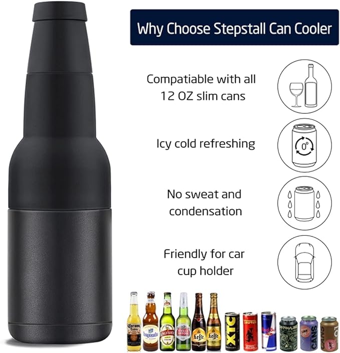 Lisslune | Beer Bottle and Can Cooler with Beer Opener