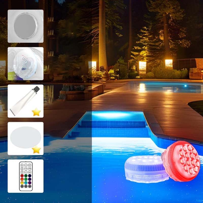 Lisslune | Double-layer waterproof self-adhesive LED pool light