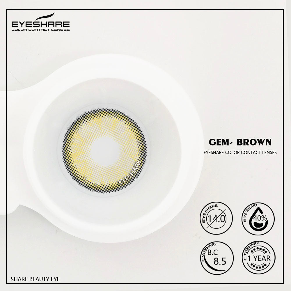 Rynx GEM Brown Color Contact Lenses 14.0mm