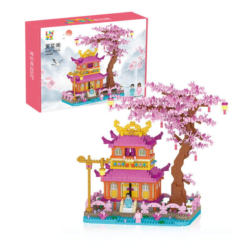 Lisslune | BlossomHaven Cherry Blossom Wooden House Decoration