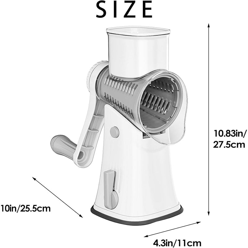 Lisslune | 5-in-1 Rotating Cheese Slicer and Grater