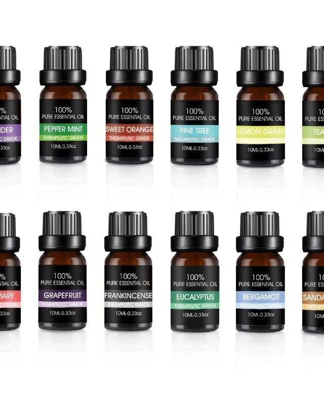 Lisslune | Set Of 12 Pure Essential Oils Gift Set