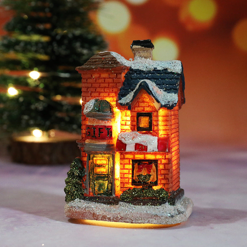 Lisslune | Christmas decorations micro landscape resin house