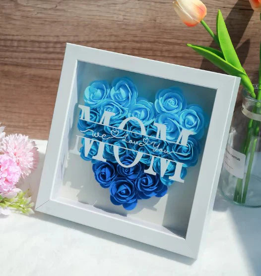Lisslune | Personal Flower Heart with Name – Unique Gift for Mother's Day