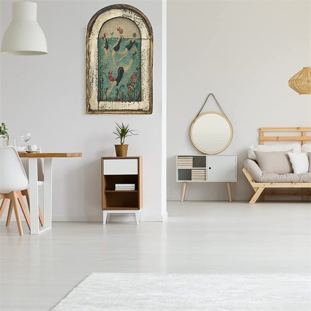 Lisslune | Swimming Wall Art Bathroom Decor