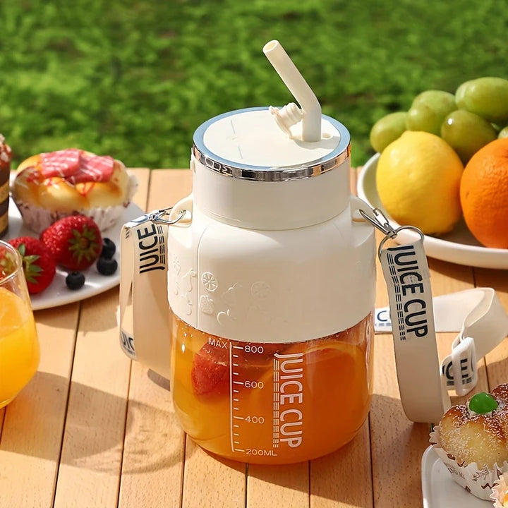 Lisslune | 2in1 Bottle Mixer with Straw 800ml - Perfect for On the Go!